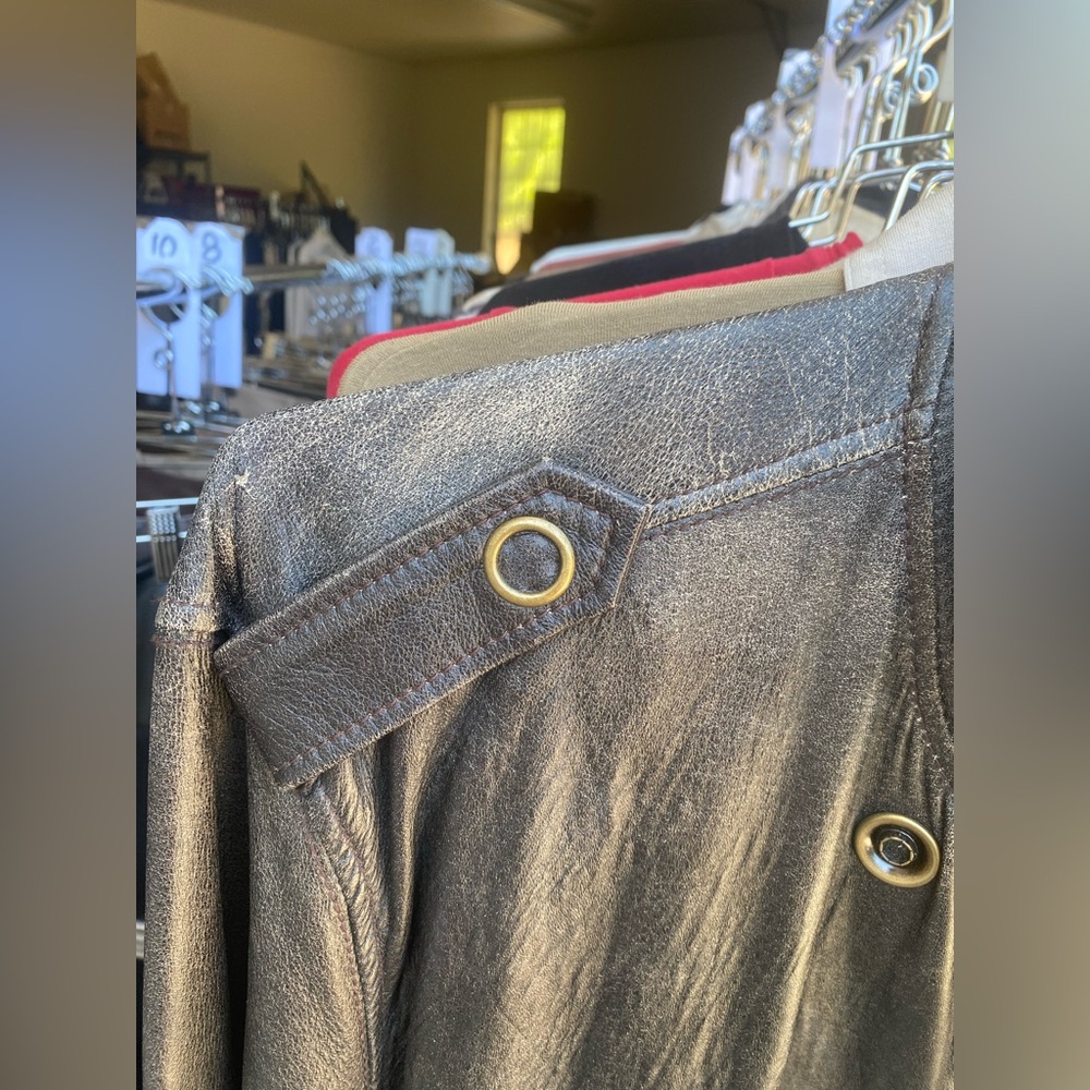 Mike & Chris Black Leather Men's Jacket - Picture 5 of 12
